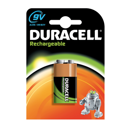 Image of Duracell 9V 170mAh 1 stuks Oplaadbare NiMH Batterij 5000394056008