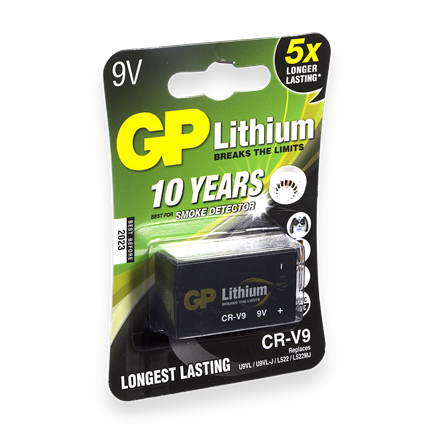 GP Lithium Batterij CR-V9  10 jaar voor Rookmelder