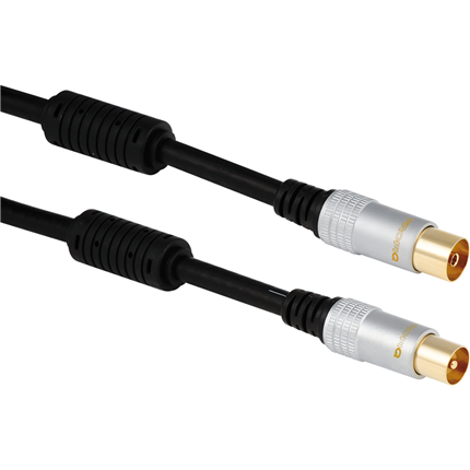 Profiq Coax kabel (M)-(F) Recht 2m