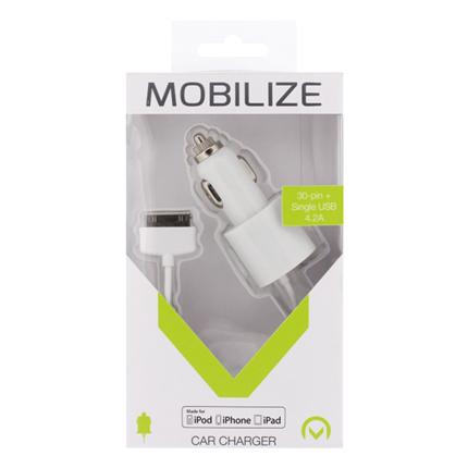 Mobilize Autolader Apple Dock Connector + Extra Usb