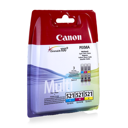 Canon Cartridge CLI-521 Multi Pack ± 500 pagina's