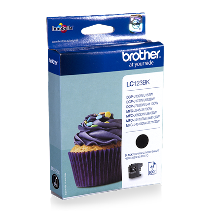 Brother LC123 Black ± 600 pagina's