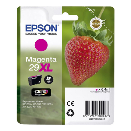 Epson Cartridge 29 XL (T2993) Magenta ± 450 pagina's