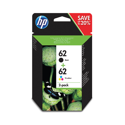 HP Cartridge 62 combipack zwart + kleur