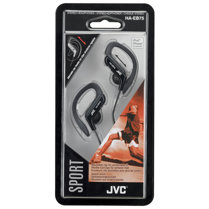 JVC Oortelefoon HA-EB75 Sport Earbuds Zwart