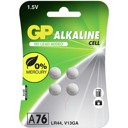 GP A76 Knoopcel 4 stuks Alkaline Batterij