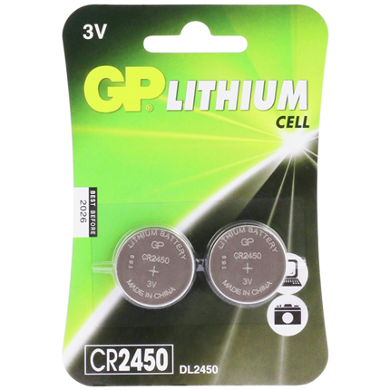 GP CR2450 2 stuks Knoopcel Lithium Batterij