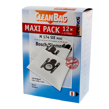Cleanbag stofzuigerzak Microfleece M174SIEMAX 12 stuks