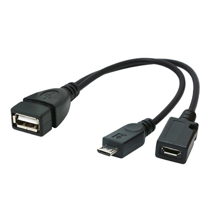 Scanpart OTG Kabel Micro-USB(M+F) - USB(F) 15cm