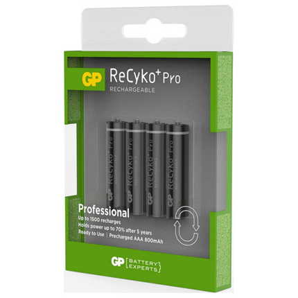 Gp Recyko Pro Aaa 800Mah 4 Stuks Oplaadbare Nimh Batterij gp kopen in de aanbieding