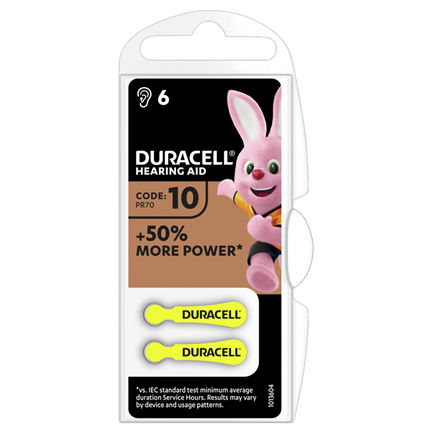 Duracell Da10 Knoopcel Zinc Air Geel Hoorapparaat Batterijen duracell kopen in de aanbieding