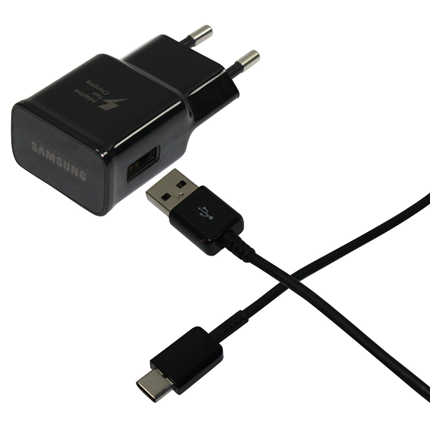 Maak plaats vergroting overspringen Samsung Snellader USB-C 2000mA Zwart | Bestel bij Handyman