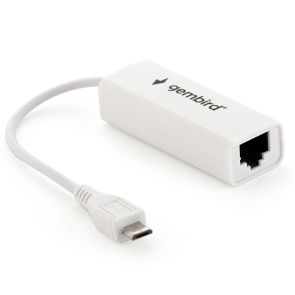 Image of Gembird Adapterkabel Micro-USB(M)-UTP(F) RJ-45 8716309090421