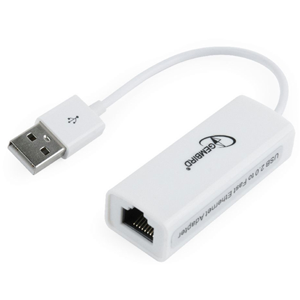 Image of Gembird Adapterkabel USB 2.0(M)-UTP(F) RJ-45 8716309096751