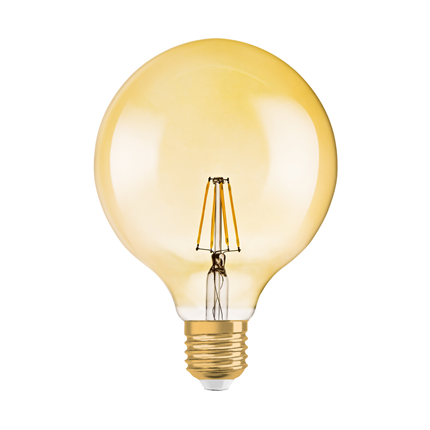 Osram ledlamp Vintage 1906 globe E27 6,5W dimbaar 4058075808997 Extra warm wit