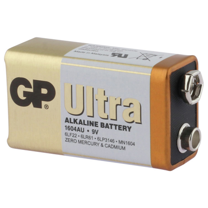 GP 9V Ultra Plus Alkaline Batterij