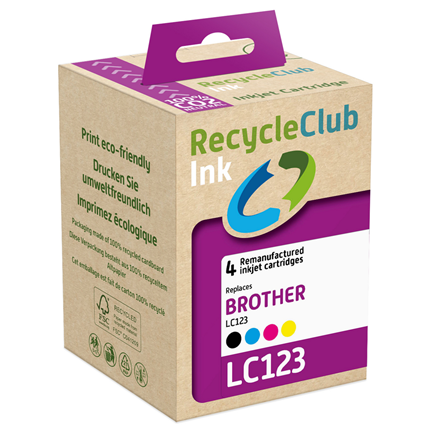 RecycleClub Cartridge compatible met Brother LC-123 Multipack