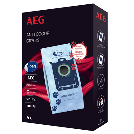 AEG stofzuigerzakken s-bag Anti Odour 4 stuks GR203s