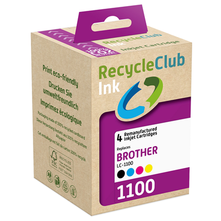 RecycleClub Cartridge compatible met  Brother LC-1100 Multipack