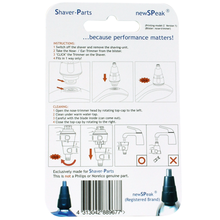 Shaver Parts neus en oortrimmer opzetstuk voor Philips CP480/01