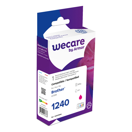 WeCare Cartridge compatible met  Brother LC1240 Rood