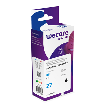weCare Cartridge compatible met HP 27 Zwart