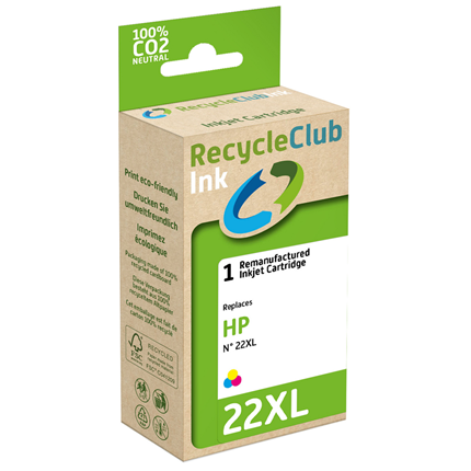 Recycle Club Cartridge compatible met HP 22 Kleur