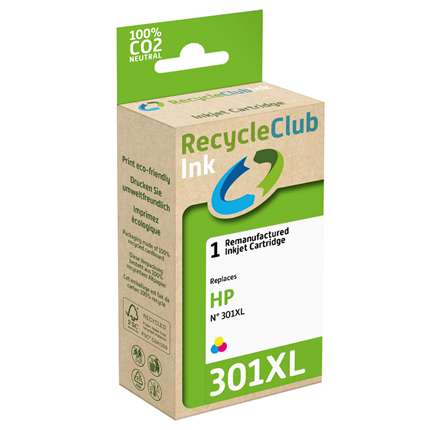 RecycleClub Cartridge compatible met HP 301 XL Kleur