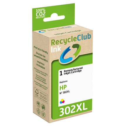 Recycle Club Cartridge compatible met HP 302 XL Kleur