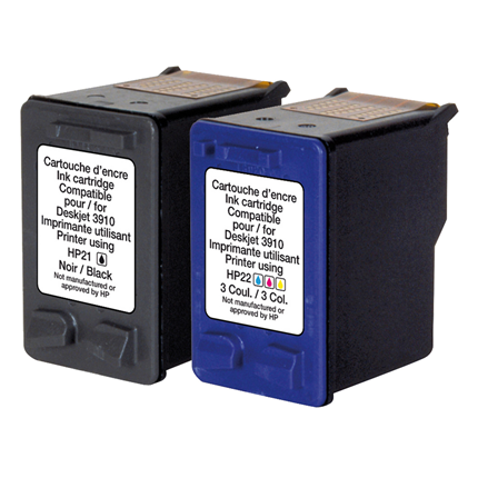 weCare Cartridge compatible met HP 21 XL/HP 22 XL Combipack ± 415 pagina's (kleur), ± 775 pagina's (zwart)