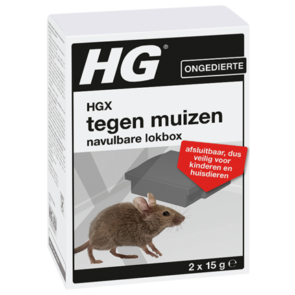 HG lokbox tegen muizen & navulling