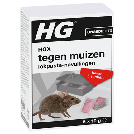 HG tegen muizen lokpasta navulling 5 stuks