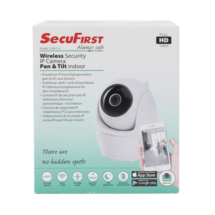 SecuFirst draadloze IP beveiligingscamera pan/tilt indoor CAM114