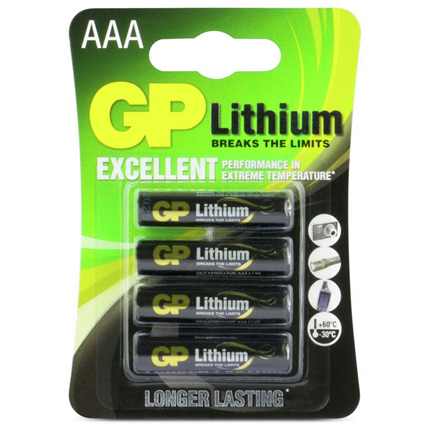 Verpersoonlijking Festival Plak opnieuw GP AAA lithium batterij 07024LF-C4 4 stuks | Bestel bij Handyman