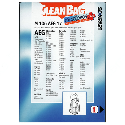 stofzuigerzak fleece (doos) Gr.5