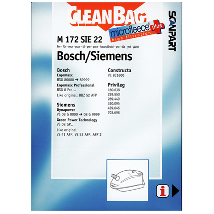 CleanBag Microfleece+ M172SIE22
