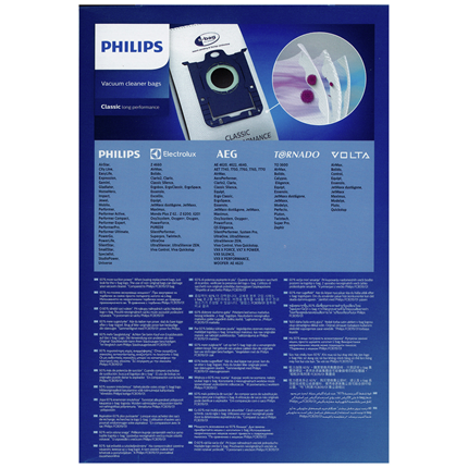 Philips stofzuigerzakken S-bag Classic Long Performance 4 stuks FC8021/03