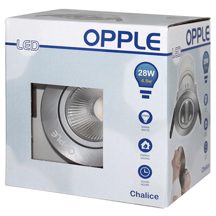 OPPLE led inbouwspot Chalice geborsteld aluminium 4,5W  140044064