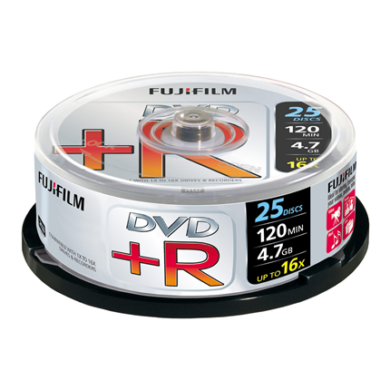 Fuji DVD+R 4.7Gb 8x 25xspindle +sleeves  17074, 46250, 47493