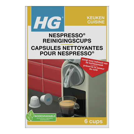 HG Reinigingscups voor Nespresso 6 stuks