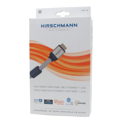 Hirschmann kabel HDMI(M)-(M)+Ethernet 1.8m HHE 1,8