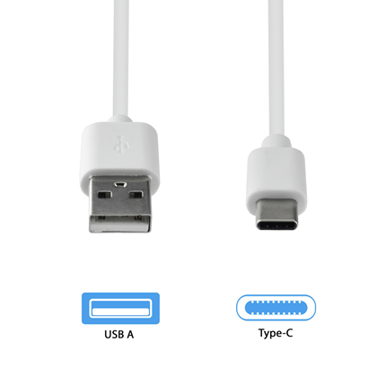 Grab ’n Go Laad+Datakabel USB-C Wit 2 Meter