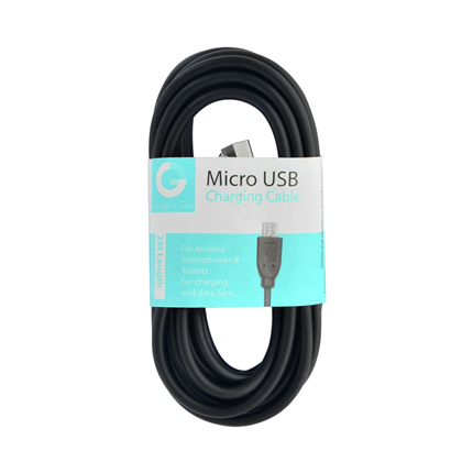 Grab ’n Go laad+Datakabel Micro USB Zwart 2 Meter