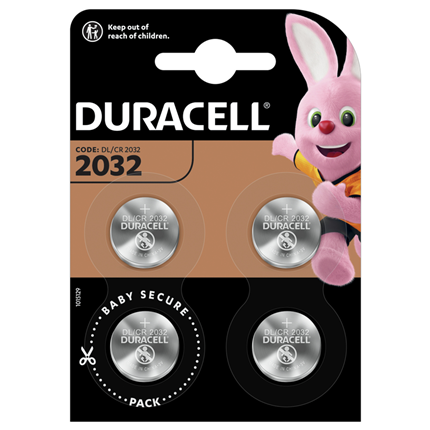 Image of Duracell CR2032 knoopcelbatterijen 4 stuks 5000394119376