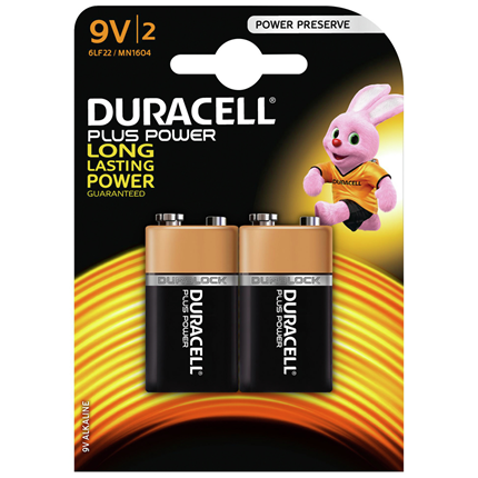 Image of Duracell 9V Batterij Plus Power 2 stuks 5000394105522