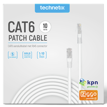 Technetix UTP Netwerkkabel CAT6 10,0m
