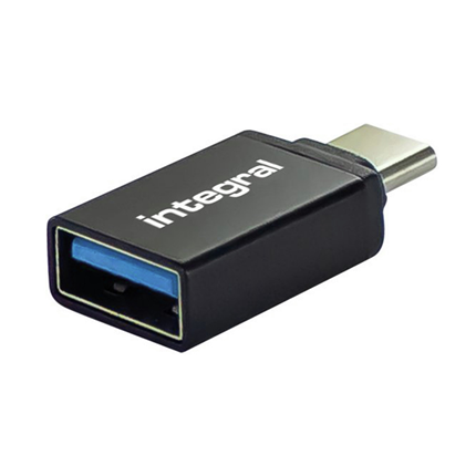 Integral USB naar USB-C adapter 2 stuks zwart