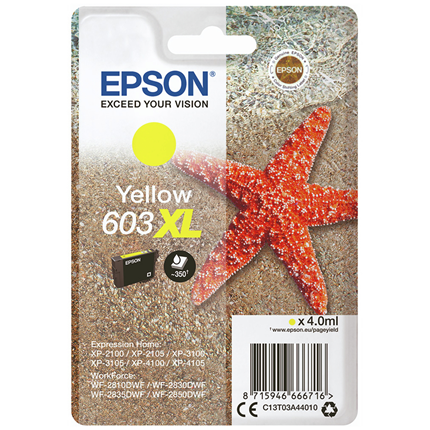 Epson cartridge geel 4ml ± 350 pagina's