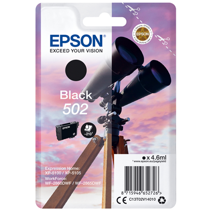 Epson cartridge 502 zwart