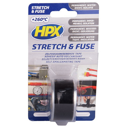 HPX Stretch en fuse tape zwart 
